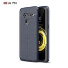 For LG V50 ThinQ Litchi Texture TPU Shockproof Case(Navy Blue) - 1