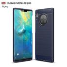 For Huawei Mate30 Pro Brushed Texture Carbon Fiber TPU Case(Navy Blue) - 1