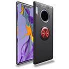 For Huawei Mate 30 Pro Metal Ring Holder 360 Degree Rotating TPU Case(Black+Red) - 1