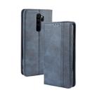 For Xiaomi Redmi Note 8 Pro Magnetic Buckle Retro Crazy Horse Texture Horizontal Flip Leather Case with Holder & Card Slots & Photo Frame(Blue) - 1