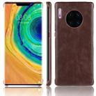 For Huawei Mate 30 Pro Shockproof Litchi Texture PC + PU Case(Brown) - 1