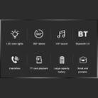 C7 Bluetooth 5.0 Speaker Transparent LED Luminous Subwoofer TWS 6D Surround HIFI Stereo Cool Audio(White) - 14