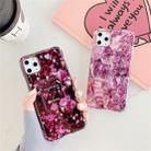 For iPhone 11 Pro Max TPU Smooth Marbled IMD Mobile Phone Case(Purple Stone F12) - 1