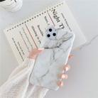 For iPhone 11 Pro Max TPU Smooth Marbled IMD Mobile Phone Case(Snow White F6) - 1