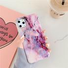 For iPhone 11 Pro Max TPU Smooth Marbled IMD Mobile Phone Case(Purple Stone F9) - 1