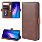 For Xiaomi Redmi Note 8 Dual-side Magnetic Buckle Horizontal Flip Leather Case with Holder & Card Slots & Wallet & Photo Frame(Brown) - 1