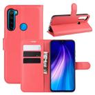 For Xiaomi Redmi Note 8 Litchi Texture Horizontal Flip Leather Case with Wallet & Holder & Card Slots(Red) - 1