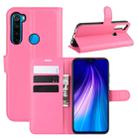 For Xiaomi Redmi Note 8 Litchi Texture Horizontal Flip Leather Case with Wallet & Holder & Card Slots(Rose red) - 1