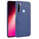 For Xiaomi Redmi Note 8 Shockproof Crocodile Texture PC + PU Case(Blue) - 1