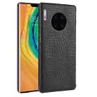 For Huawei Mate 30 Pro Shockproof Crocodile Texture PC + PU Case(Black) - 1