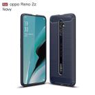 For OPPO Reno 2Z Brushed Texture Carbon Fiber TPU Case(Navy Blue) - 1