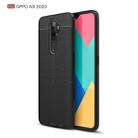 For OPPO A9 2020 Litchi Texture TPU Shockproof Case(Black) - 1