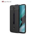For OPPO Reno2 Z Litchi Texture TPU Shockproof Case(Black) - 1
