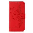 Feather Pattern Litchi Texture Horizontal Flip Leather Case with Wallet & Holder & Card Slots For Huawei Mate 30 Pro(Red) - 1