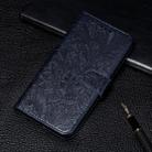 For Xiaomi Redmi Note 8 Pro Lace Flower Embossing Pattern Horizontal Flip Leather Case , with Holder & Card Slots & Wallet & Photo Frame & Lanyard(Dark Blue) - 1