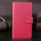 For Huawei Mate 30 Pro Lucky Clover Pressed Flowers Pattern Leather Case with Holder & Card Slots & Wallet & Hand Strap(Rose) - 1