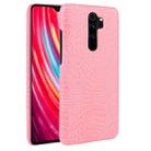 For Xiaomi Redmi Note 8 Pro Shockproof Crocodile Texture PC + PU Case(Pink) - 1