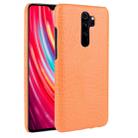 For Xiaomi Redmi Note 8 Pro Shockproof Crocodile Texture PC + PU Case(Orange) - 1