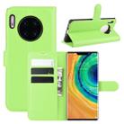 For Huawei Mate 30 Pro Litchi Texture Horizontal Flip Leather Case with Wallet & Holder & Card Slots(Green) - 1