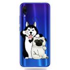 For Xiaomi Redmi Note 7 Pro / Redmi Note7    3D Pattern Printing Extremely Transparent TPU Phone Case(Self-portrait Dog) - 1
