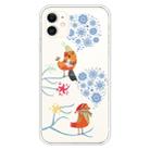 For iPhone 11 Trendy Cute Christmas Patterned Case Clear TPU Cover Phone Cases(Two Snowflakes) - 1