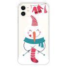 For iPhone 11 Trendy Cute Christmas Patterned Case Clear TPU Cover Phone Cases(Socks Snowman) - 1