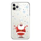 For iPhone 11 Pro Max Trendy Cute Christmas Patterned Case Clear TPU Cover Phone Cases(Santa Claus with Open Hands) - 1