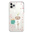 For iPhone 11 Pro Max Trendy Cute Christmas Patterned Case Clear TPU Cover Phone Cases(Gift Rabbit) - 1