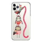 For iPhone 11 Pro Max Trendy Cute Christmas Patterned Case Clear TPU Cover Phone Cases(Red Belt Bird) - 1