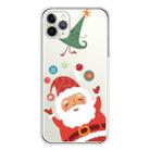 For iPhone 11 Pro Max Trendy Cute Christmas Patterned Case Clear TPU Cover Phone Cases(Ball Santa Claus) - 1
