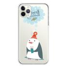 For iPhone 11 Pro Max Trendy Cute Christmas Patterned Case Clear TPU Cover Phone Cases(Penguin) - 1