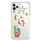 For iPhone 11 Pro Max Trendy Cute Christmas Patterned Case Clear TPU Cover Phone Cases(Black Tree Gift) - 1