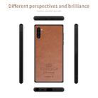 For Galaxy Note10 PINWUYO Pin Rui Series Classical Leather, PC + TPU + PU Leather Waterproof And Anti-fall All-inclusive Protective Shell(Brown) - 4