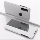 For Xiaomi Redmi Note 8 Plating Mirror Horizontal Flip Leather Case with Bracket Holster(Silver) - 1