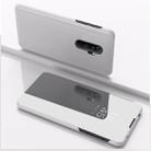 For Xiaomi Redmi Note 8 Pro Plating Mirror Horizontal Flip Leather with Bracket Holster(Silver) - 1