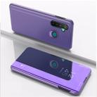 For OPPO Realme 5 Pro Plated Mirror Horizontal Flip Leather with Stand Mobile Phone Holster(Purple Blue) - 1