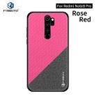 For Xiaomi RedMi Note 8 Pro PINWUYO Rong Series  Shockproof PC + TPU+ Chemical Fiber Cloth Protective Cover(Red) - 1