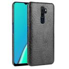 For OPPO A9 2020 / A5 2020 / A11X Shockproof Crocodile Texture PC + PU Case(Black) - 1