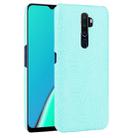 For OPPO A9 2020 / A5 2020 / A11X Shockproof Crocodile Texture PC + PU Case(Light Green) - 1