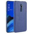 For Oppo Reno2 Z Shockproof Crocodile Texture PC + PU Case(Blue) - 1