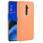 For Oppo Reno2 Z Shockproof Crocodile Texture PC + PU Case(Orange) - 1