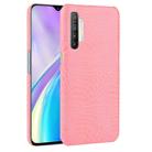 For OPPO Realme XT/X2/K5 Shockproof Crocodile Texture PC + PU Case(Pink) - 1