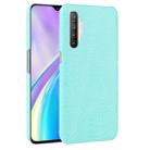 For OPPO Realme XT/X2/K5 Shockproof Crocodile Texture PC + PU Case(Light green) - 1