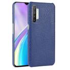 For OPPO Realme XT/X2/K5 Shockproof Crocodile Texture PC + PU Case(Blue) - 1