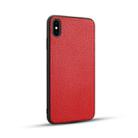 For iPhone XS Max Litchi PU Leather Anti-falling TPU Protective Case(Red) - 1