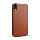 For iPhone XR Litchi PU Leather Anti-falling TPU Protective Case(Brown) - 1