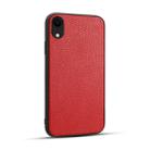 For iPhone XR Litchi PU Leather Anti-falling TPU Protective Case(Red) - 1