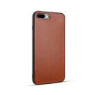 For iPhone 8 Plus / 7 Plus Litchi PU Leather Anti-falling TPU Protective Case(Brown) - 1