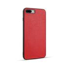 For iPhone 8 Plus / 7 Plus Litchi PU Leather Anti-falling TPU Protective Case(Red) - 1