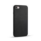 For iPhone SE 2022 / SE 2020 / 8 / 7  Litchi  PU Leather Anti-falling TPU Protective Case(Black) - 1